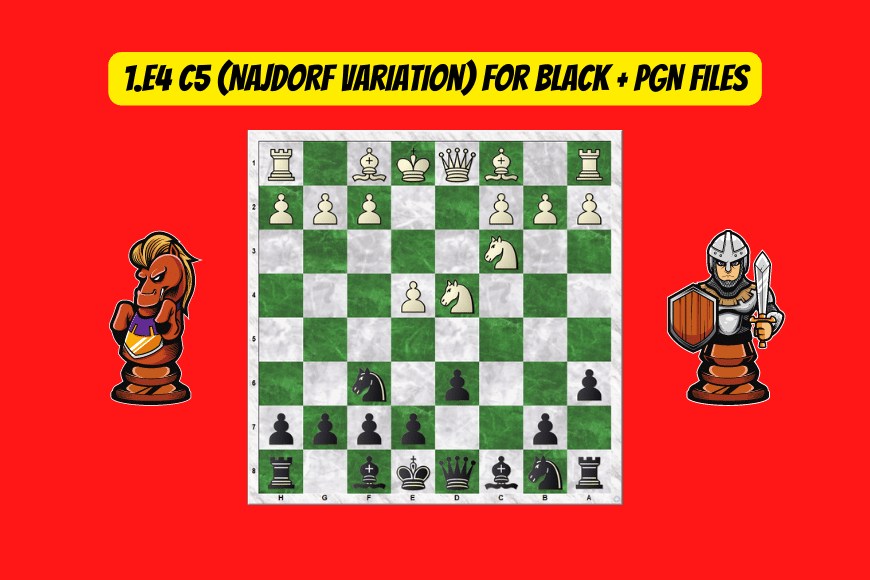 1.e4 c5 (Sicilian, Najdorf Variation) for Black + PGN Files
