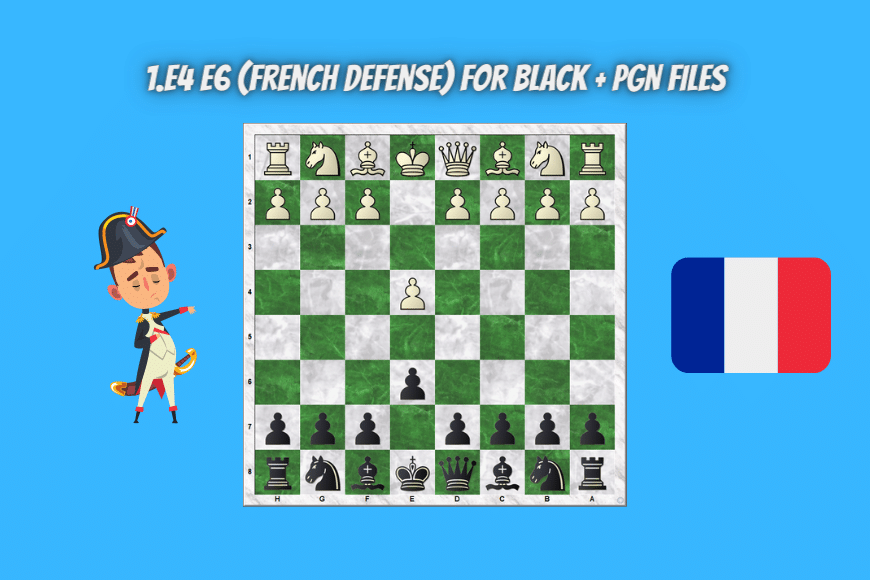 1.e4 e6 (French defense) for black + pgn files